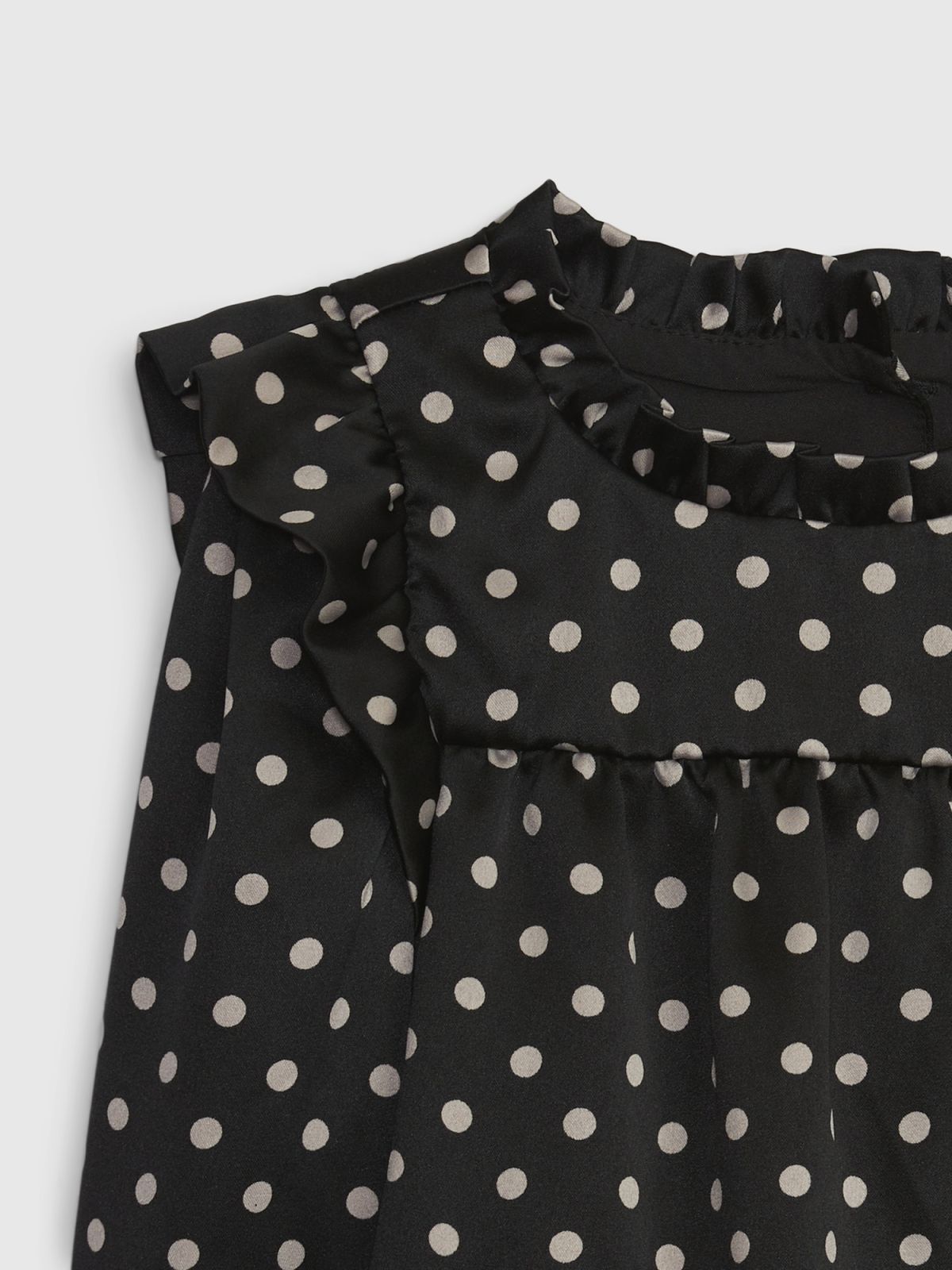 Μαύρη Βρεφική Ruffle Dot Μπλούζα-783131000