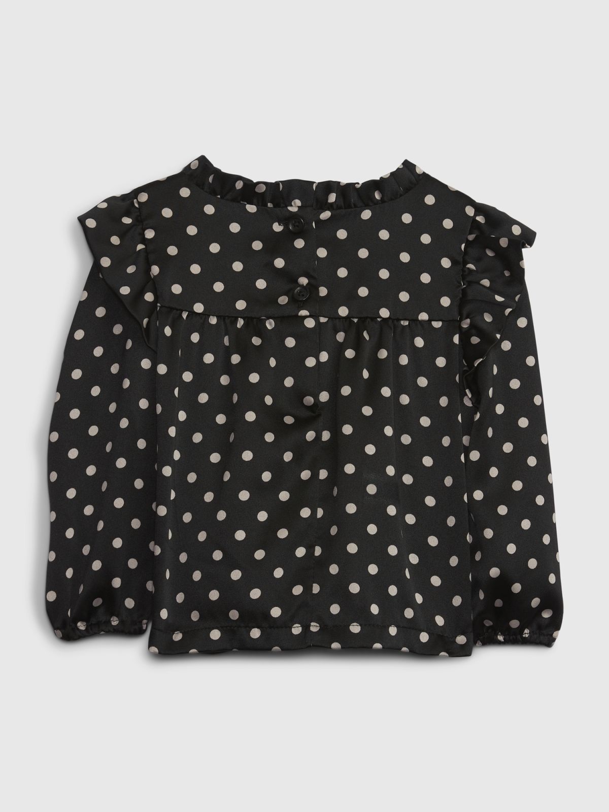 Μαύρη Βρεφική Ruffle Dot Μπλούζα-783131000
