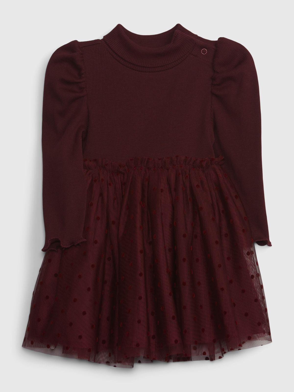 Baby Puff Sleeve Tulle Dress-783948000