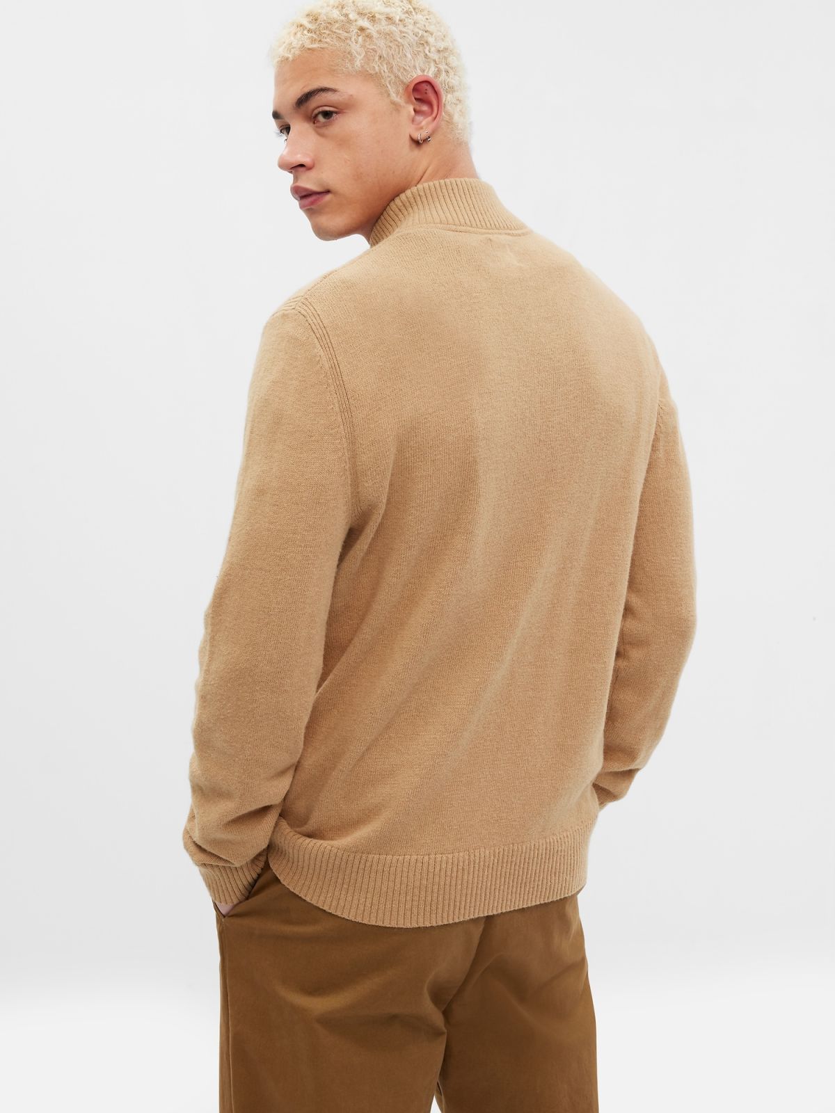 Mockneck Henley Sweater-724376006