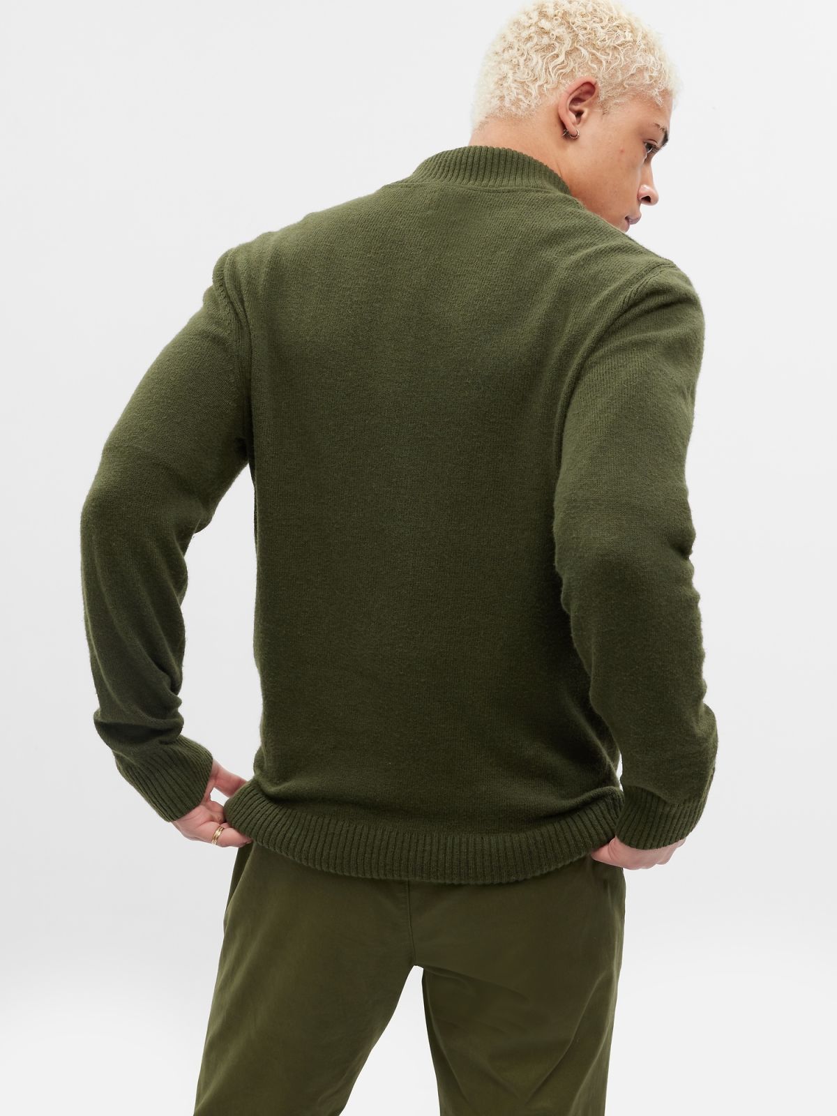 Μαύρο Mockneck Πουλόβερ-724376005