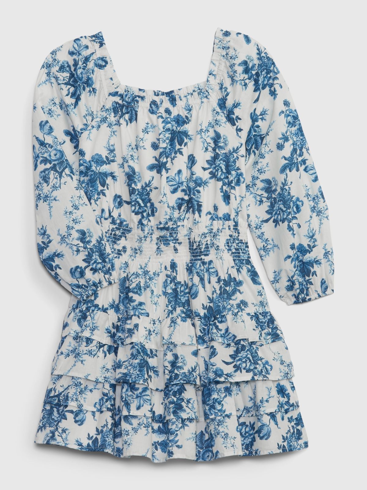 Μπλε Gap × LoveShackFancy Παιδικό Φλοράλ Mini Φόρεμα-786874000