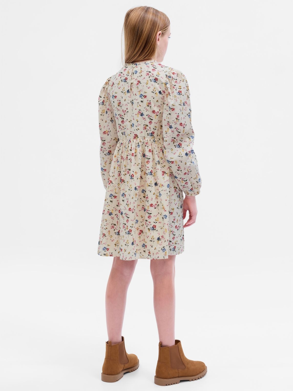 Multi Παιδικό Metallic Shine Smocked Floral Φόρεμα-786795000