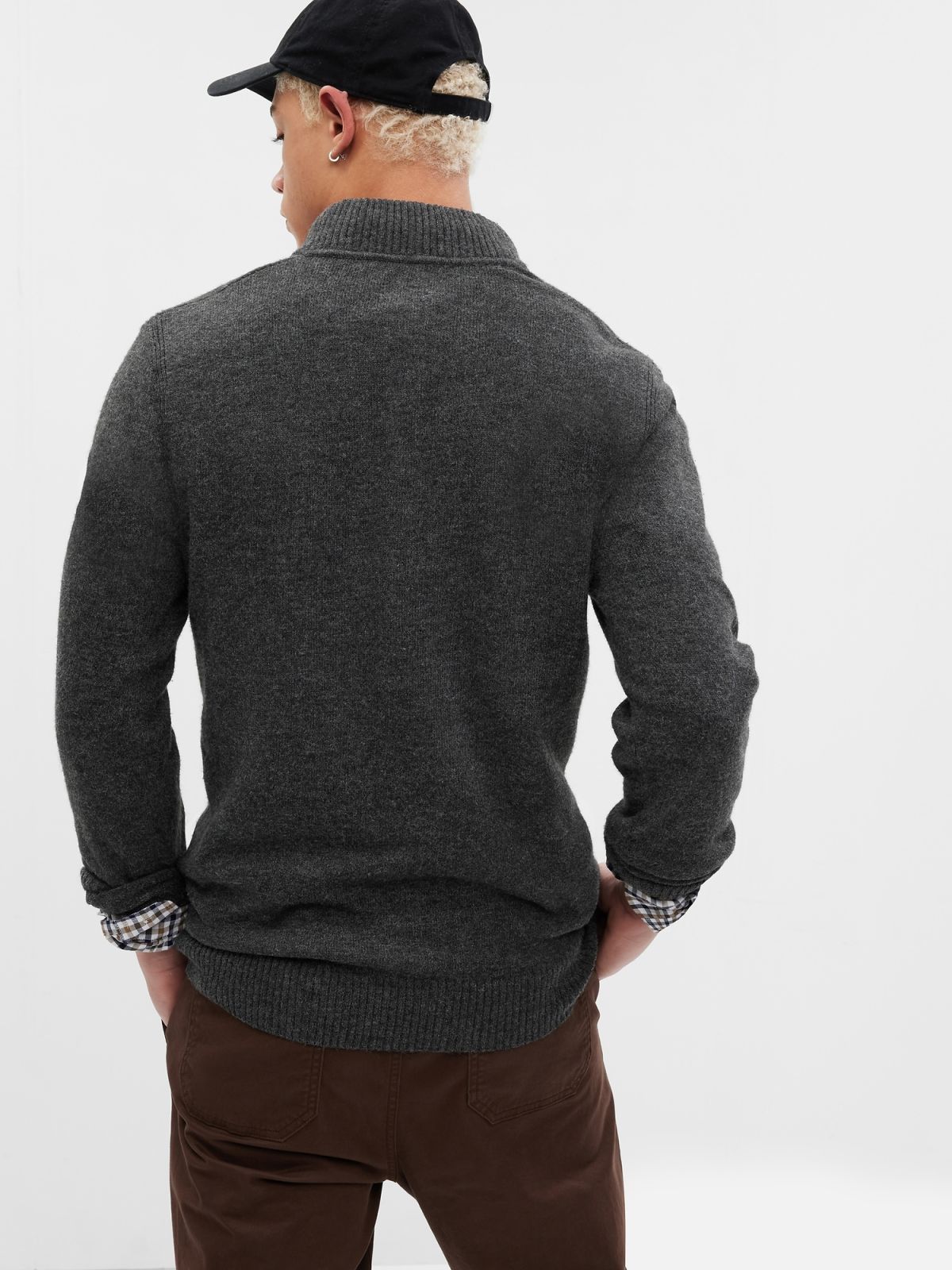 Mockneck Henley Sweater-724376001