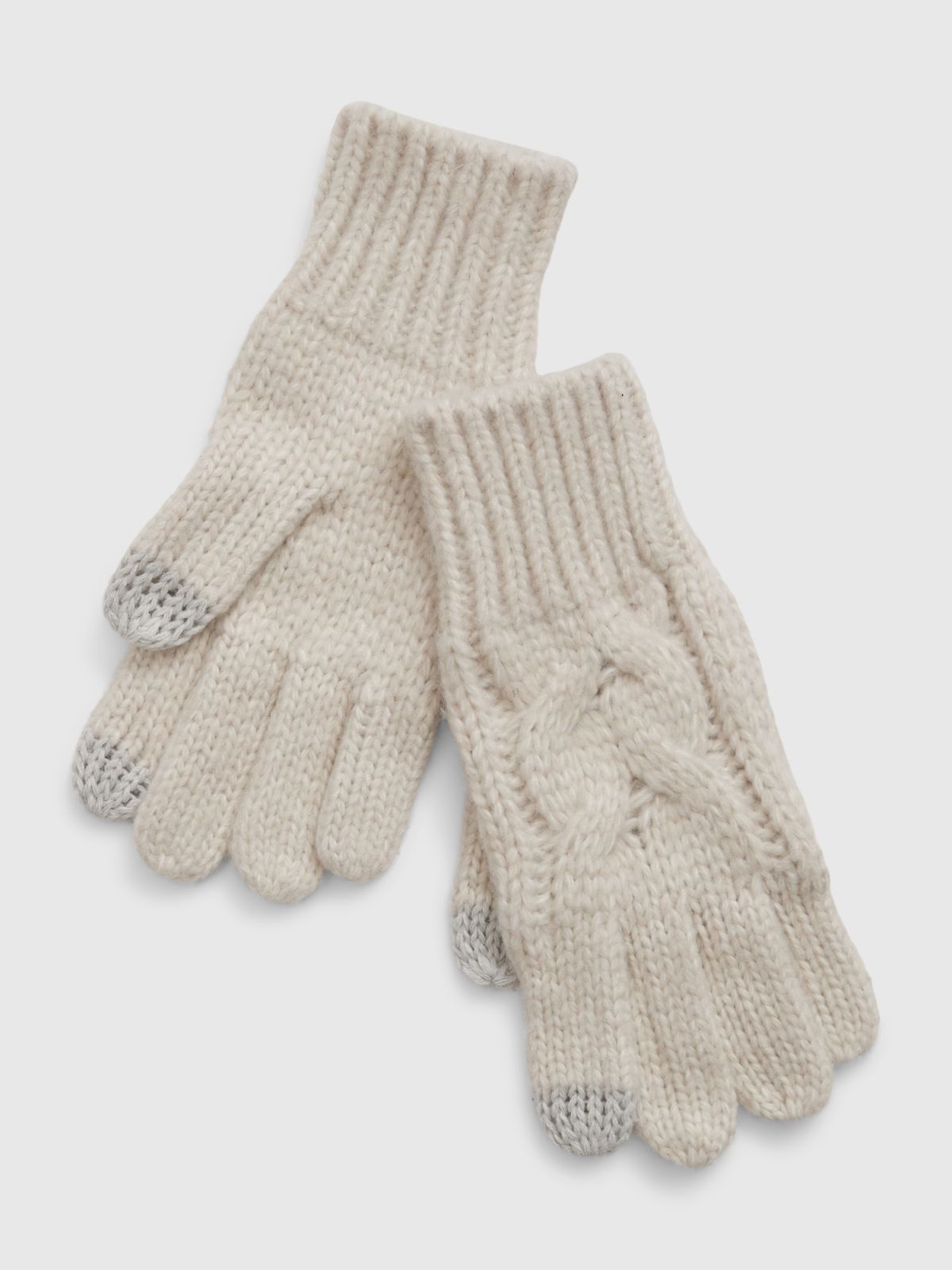Μπεζ Παιδικά Ανακυκλωμένα Cable-Knit Γάντια-775103000