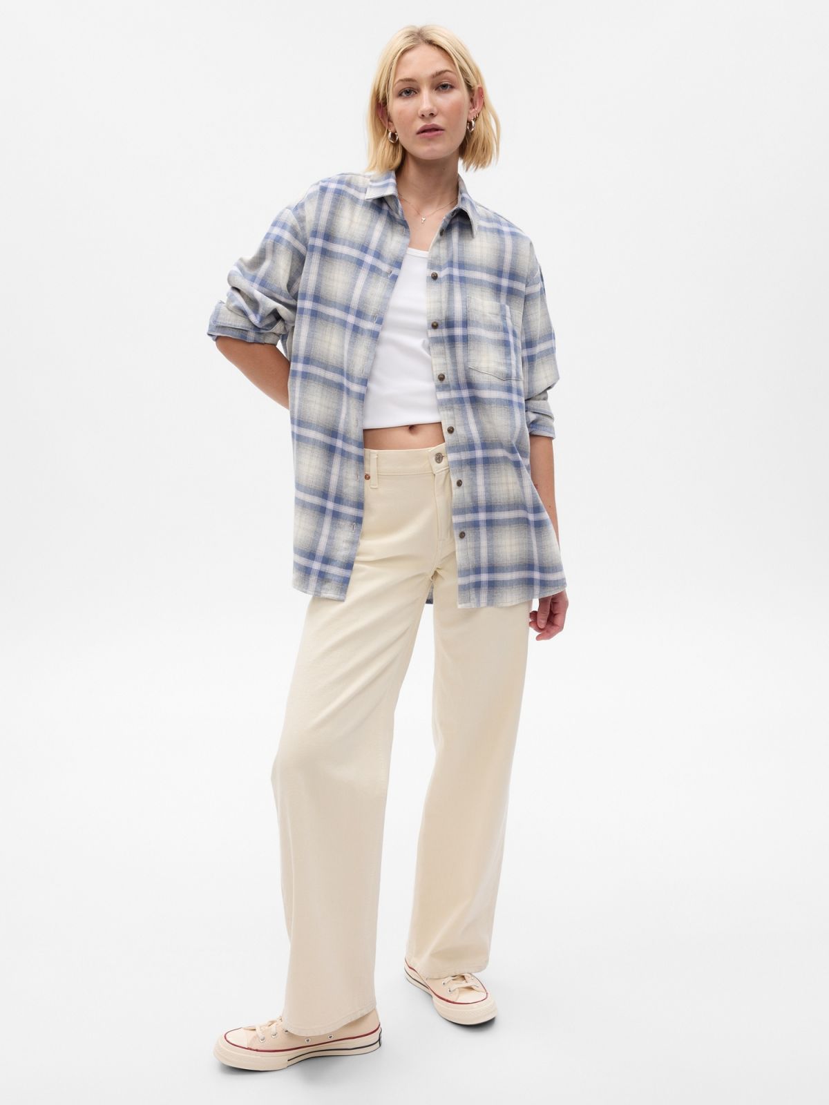 Flannel Big Shirt-742507003
