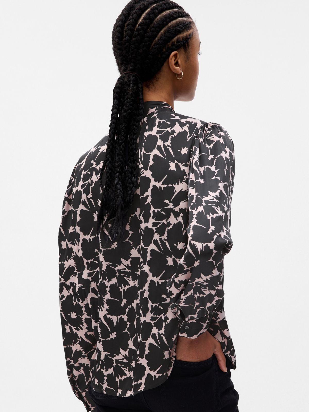 Tie-Neck Shirt-742653000