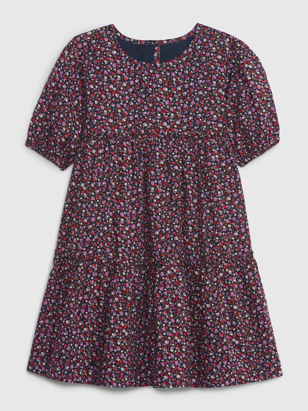 Νηπιακό Puff Sleeve Tiered Φόρεμα-740200000