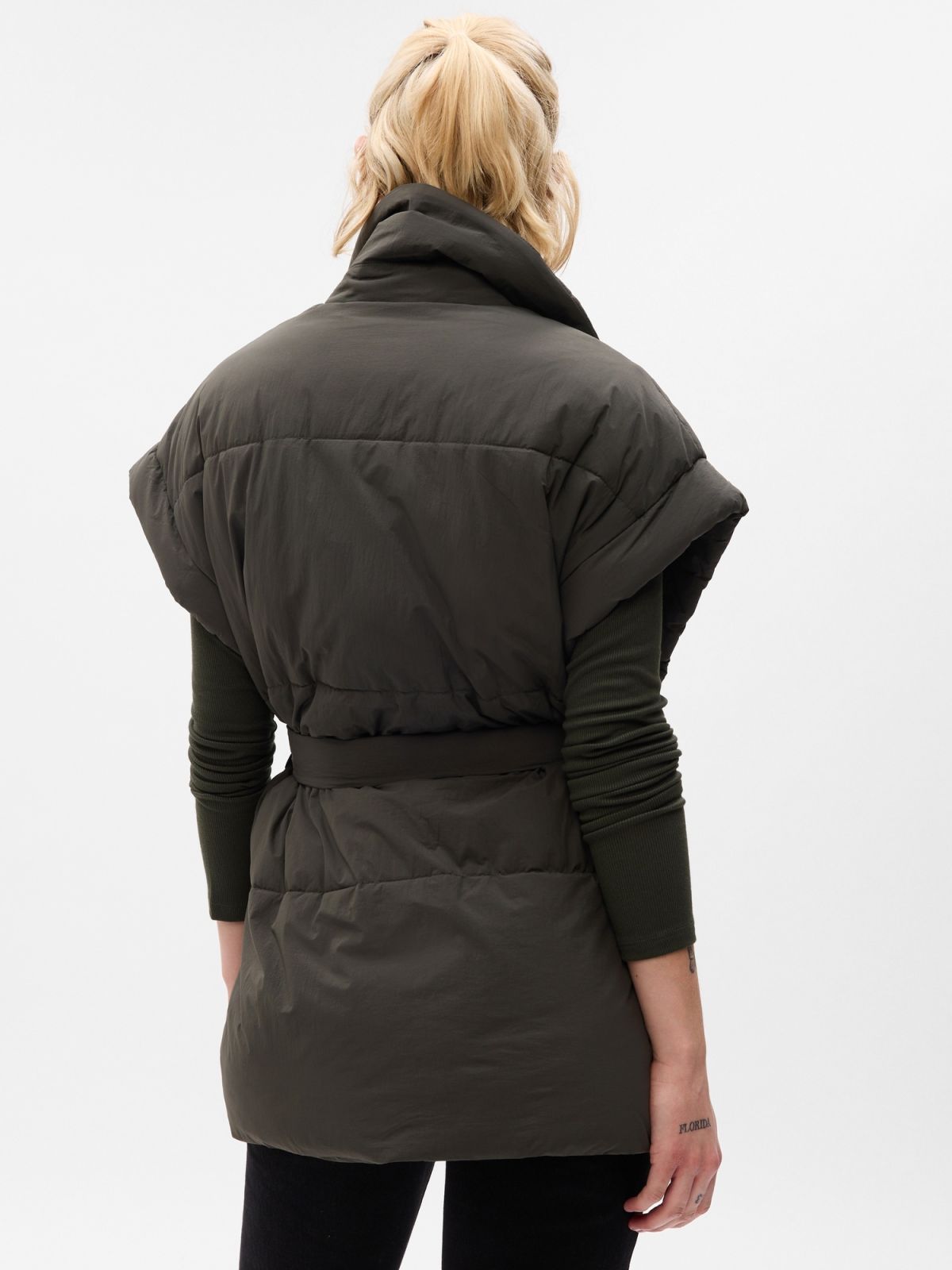Duvet Wrap Puffer Vest-742028000