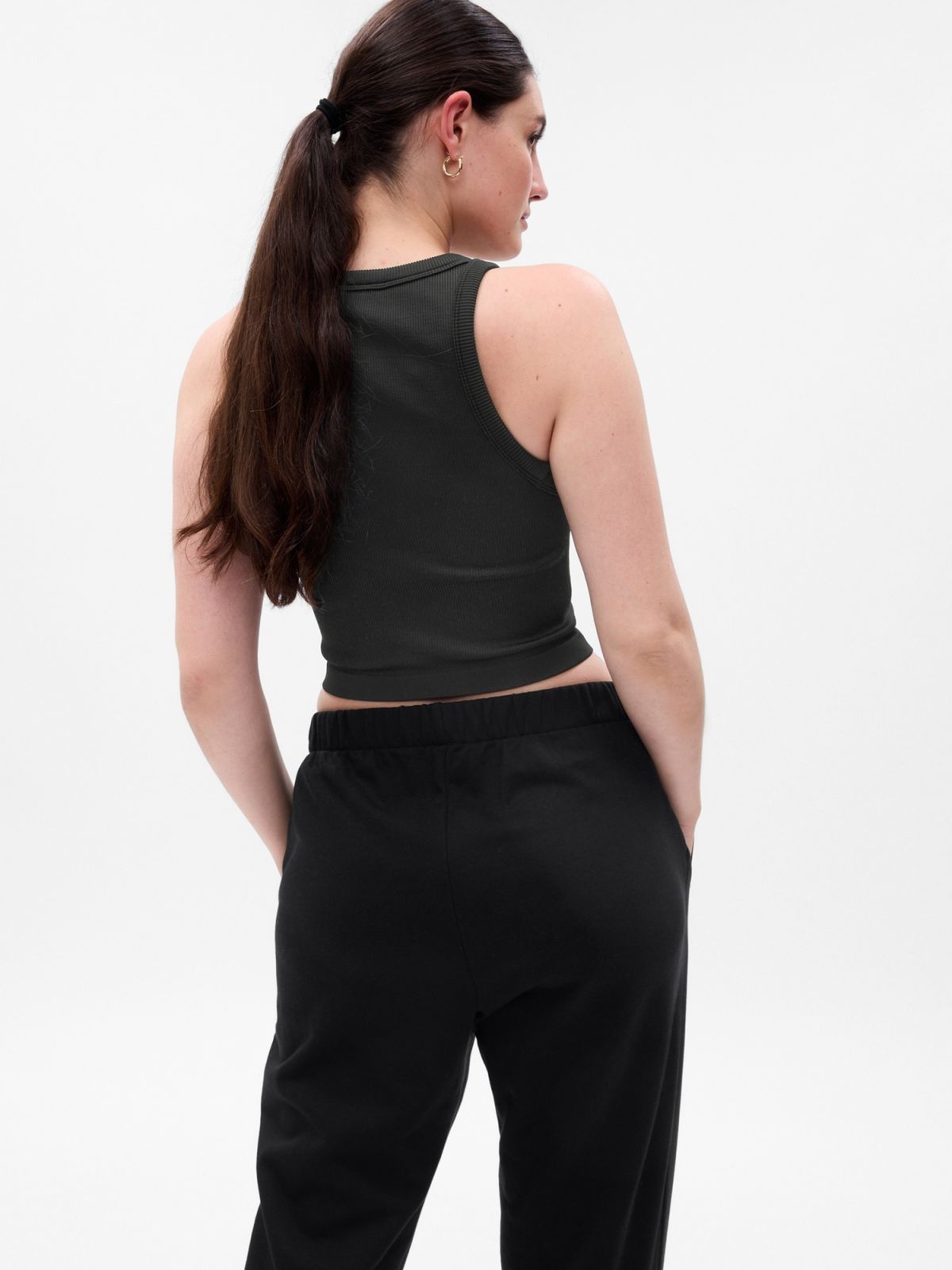 GapFit Seamless Rib Cropped Halter Αμάνικο Τοπ-790813003