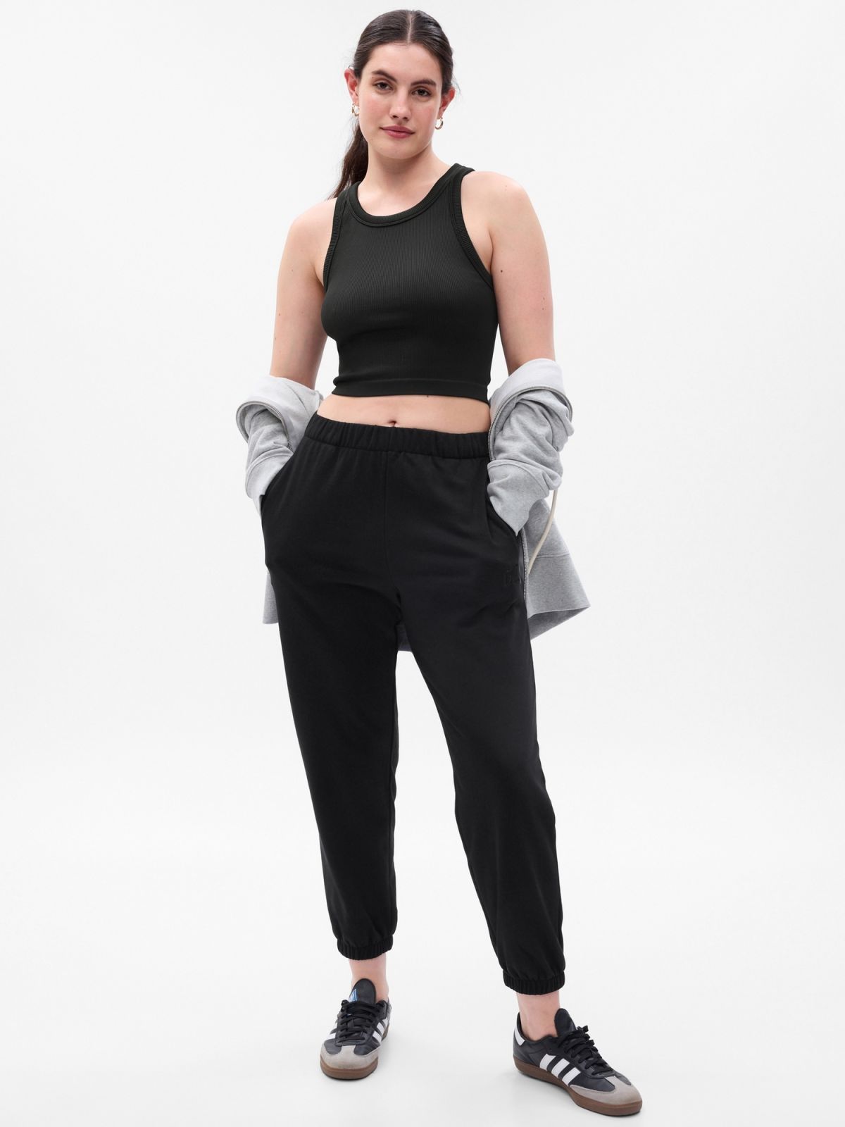 GapFit Seamless Rib Cropped Halter Αμάνικο Τοπ-790813003