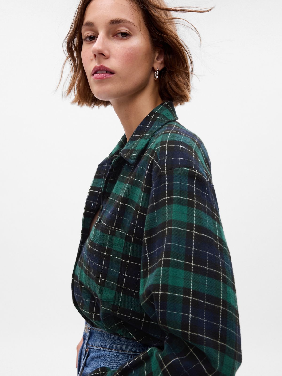 Πράσινο Flannel Big Shirt Πουκάμισο-742507007