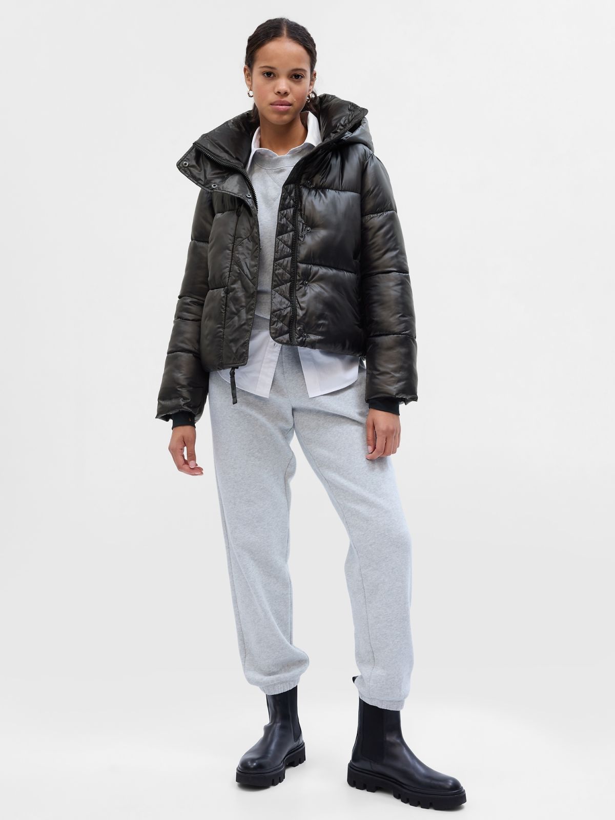Big Puff Cropped Jacket-742127002