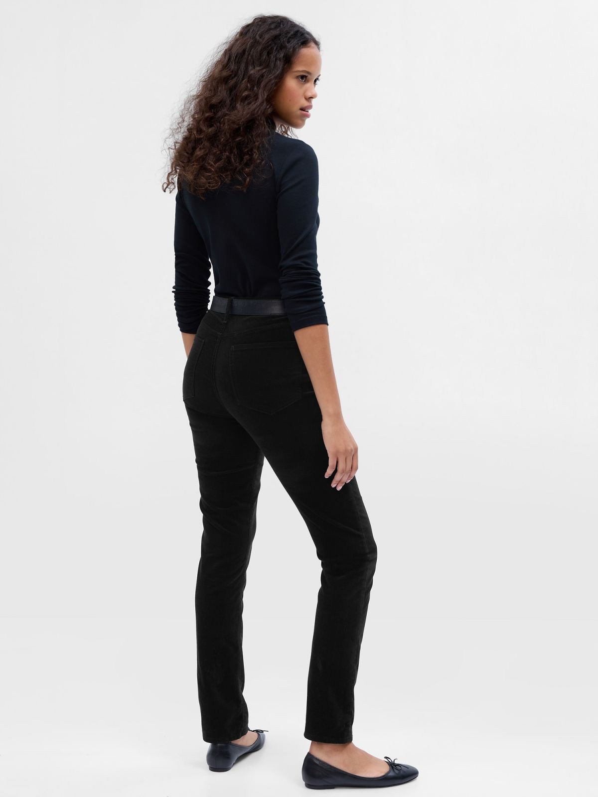 High Rise Velvet Vintage Slim Pants-728856000