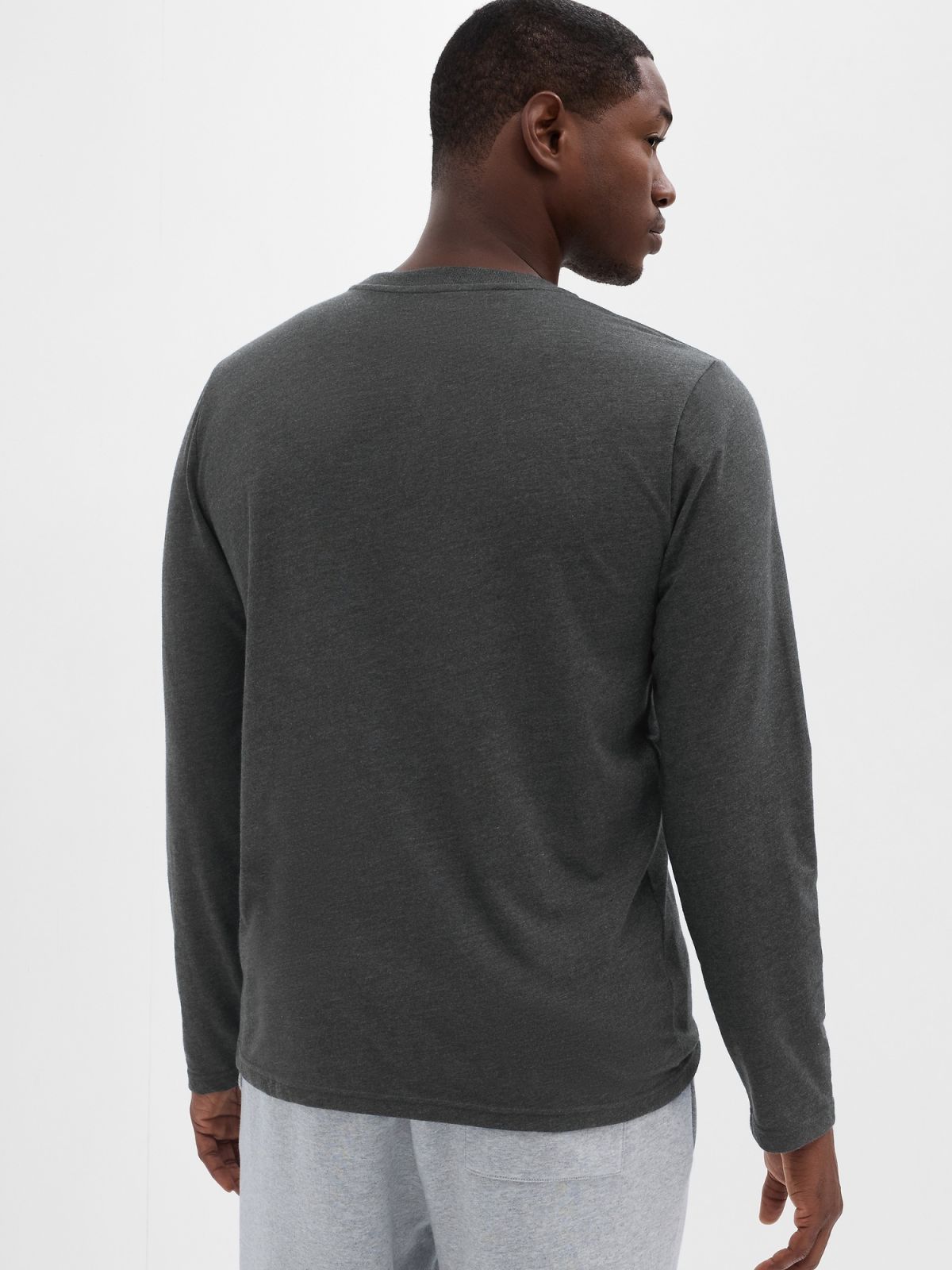 Μαύρη Everyday Soft Henley Μπλούζα-745226003