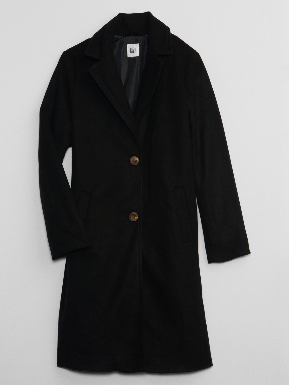 Μαύρο Long Topcoat-723630001
