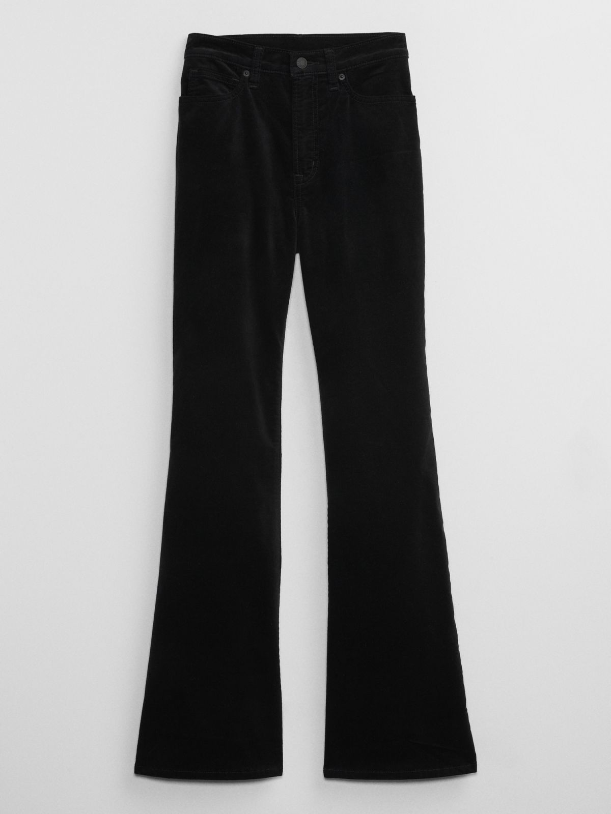 Μαύρο High Rise '70s Flare Velvet Παντελόνι με Washwell-743863000