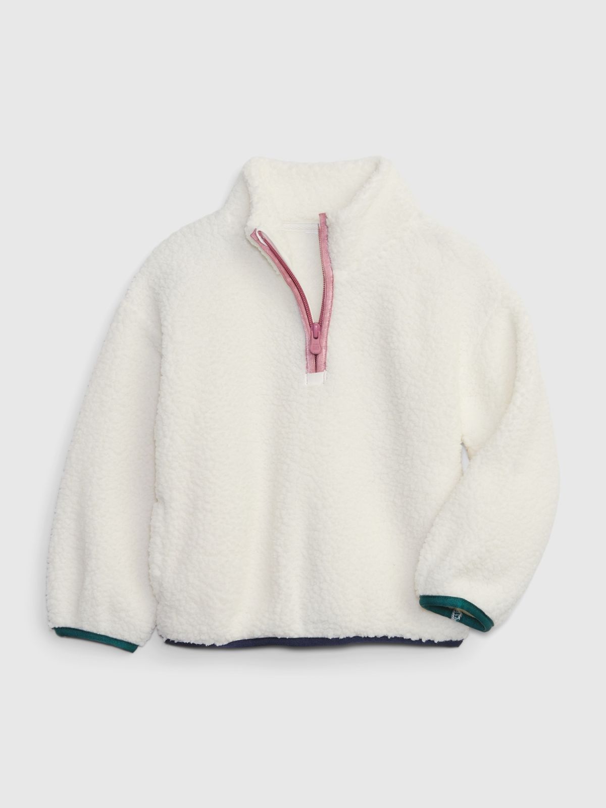 Μπεζ Νηπιακό Sherpa Half-Zip Pullover Φούτερ-815952003
