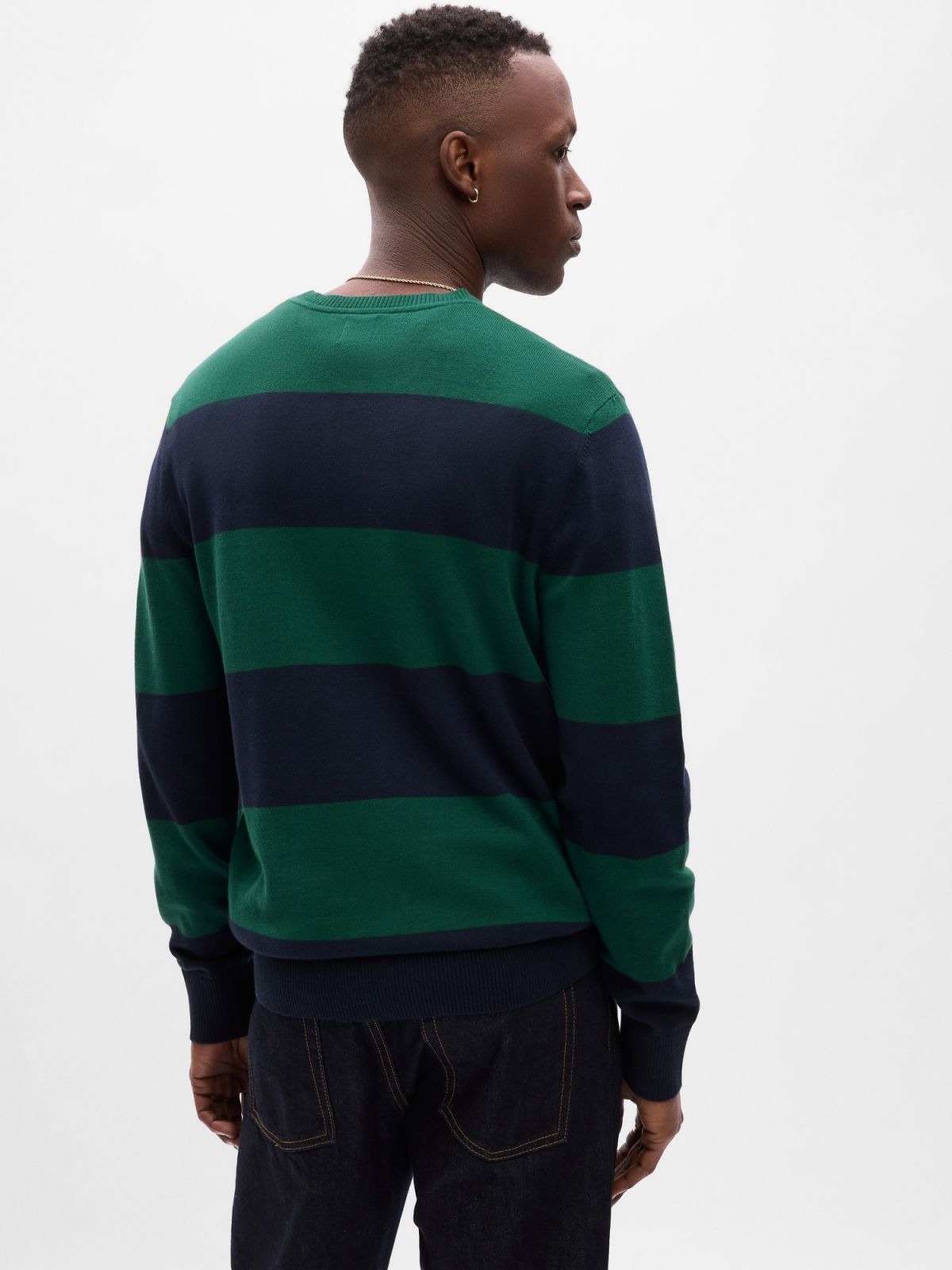 Πράσινο Stripe Rugby Πουλόβερ-724251001