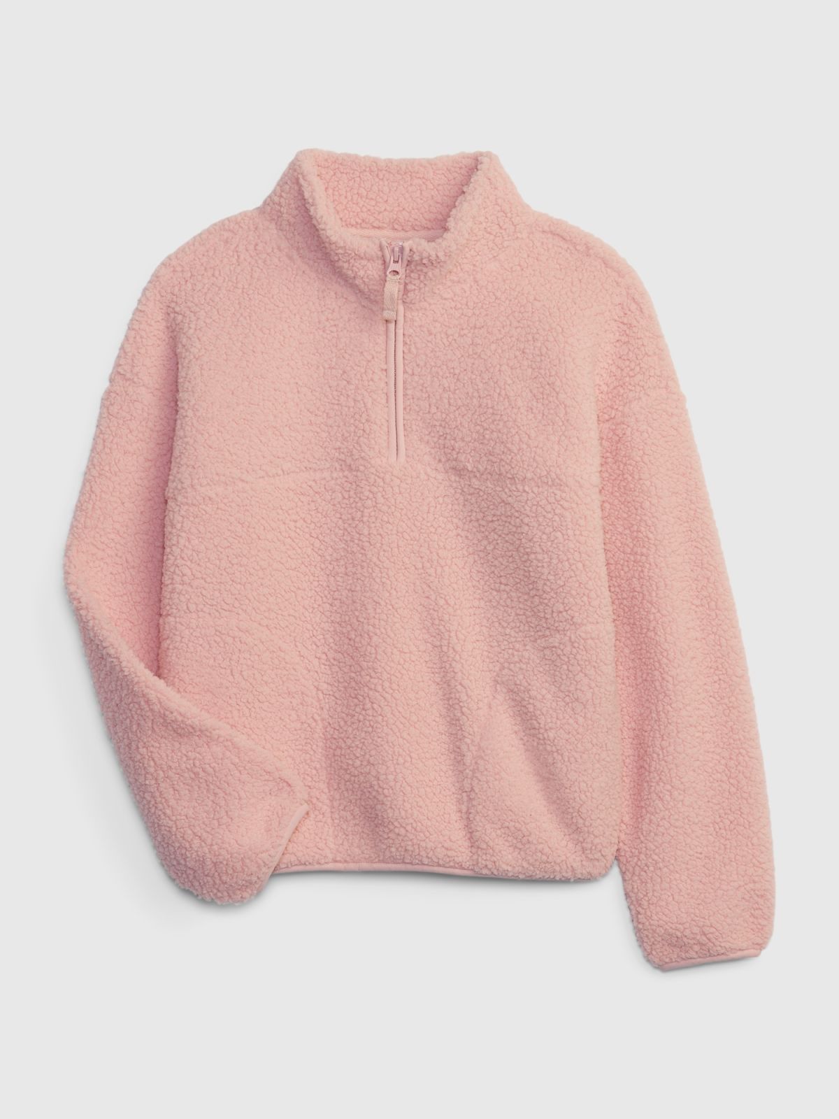Ροζ Παιδικό Half-Zip Sherpa Πουλόβερ-819037001