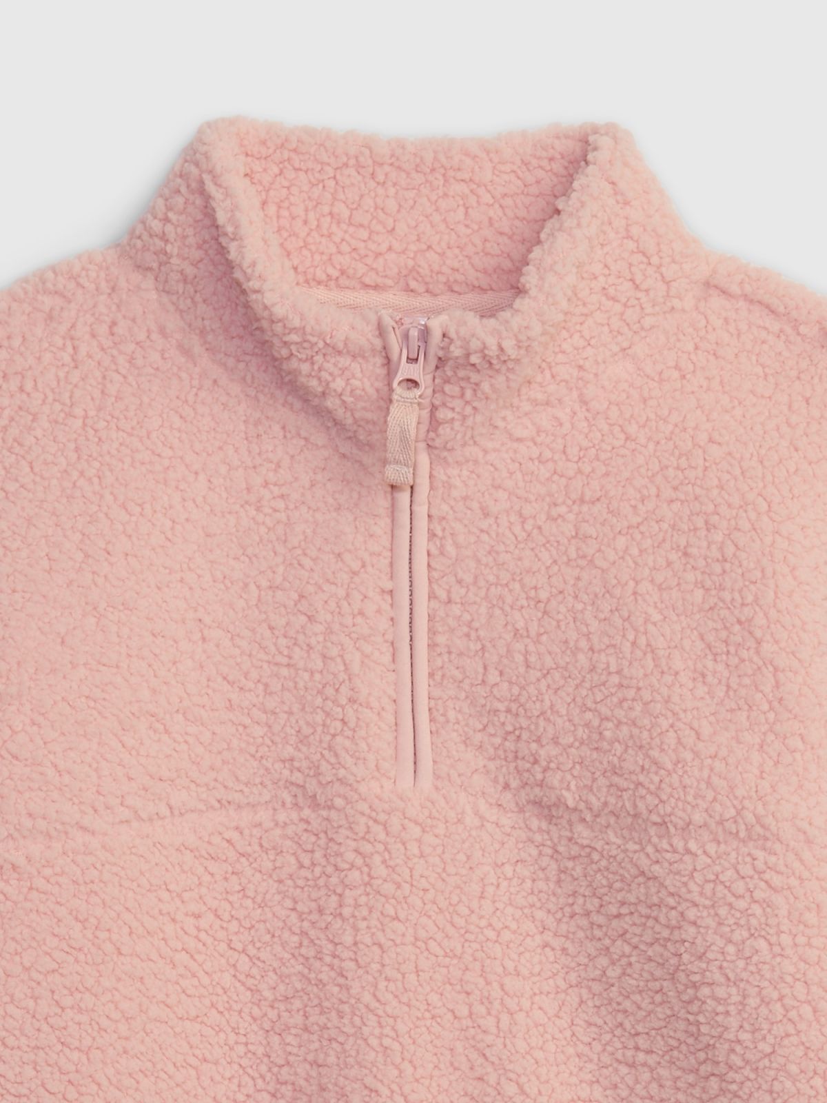 Ροζ Παιδικό Half-Zip Sherpa Πουλόβερ-819037001