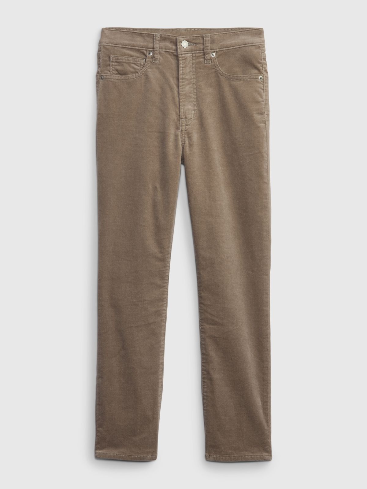 Μπεζ High Rise Βελούδινο Vintage Slim Jean Παντελόνι-728856003