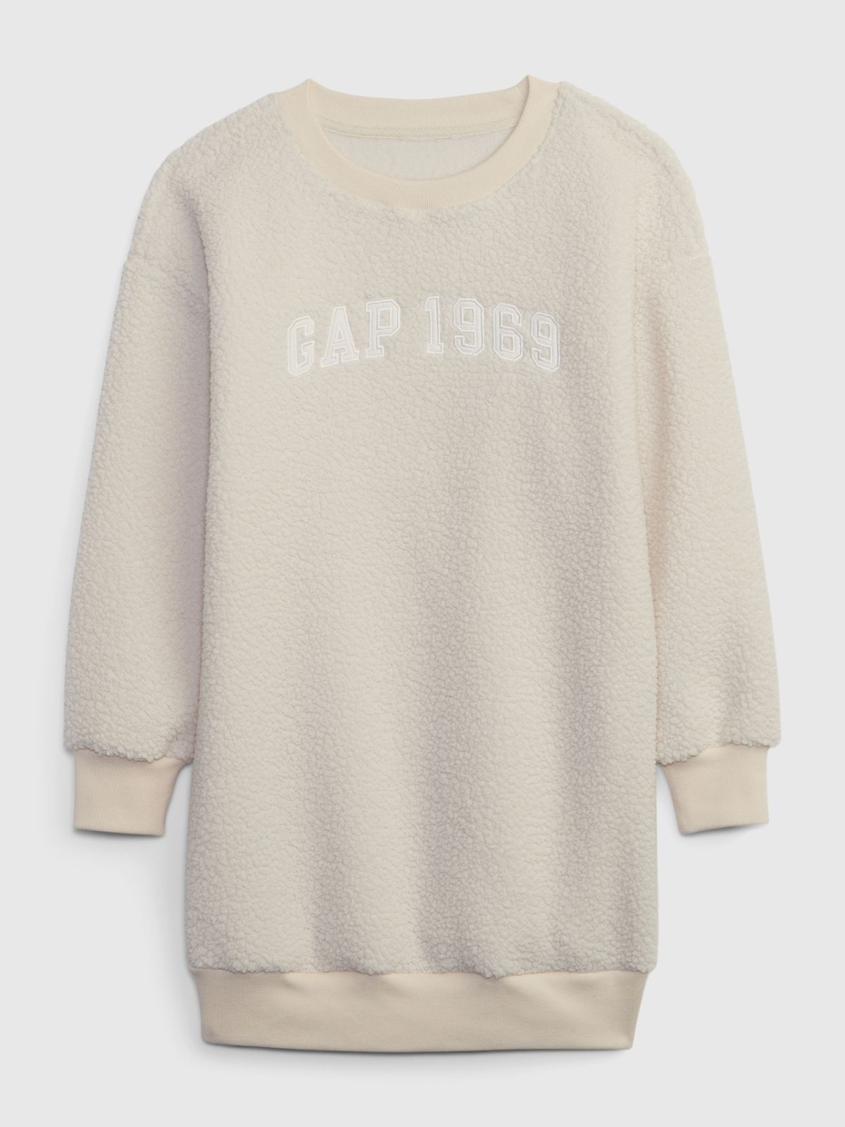 Μπεζ Παιδικό Gap 1969 Arch Logo Sherpa Φούτερ Φόρεμα-815187001