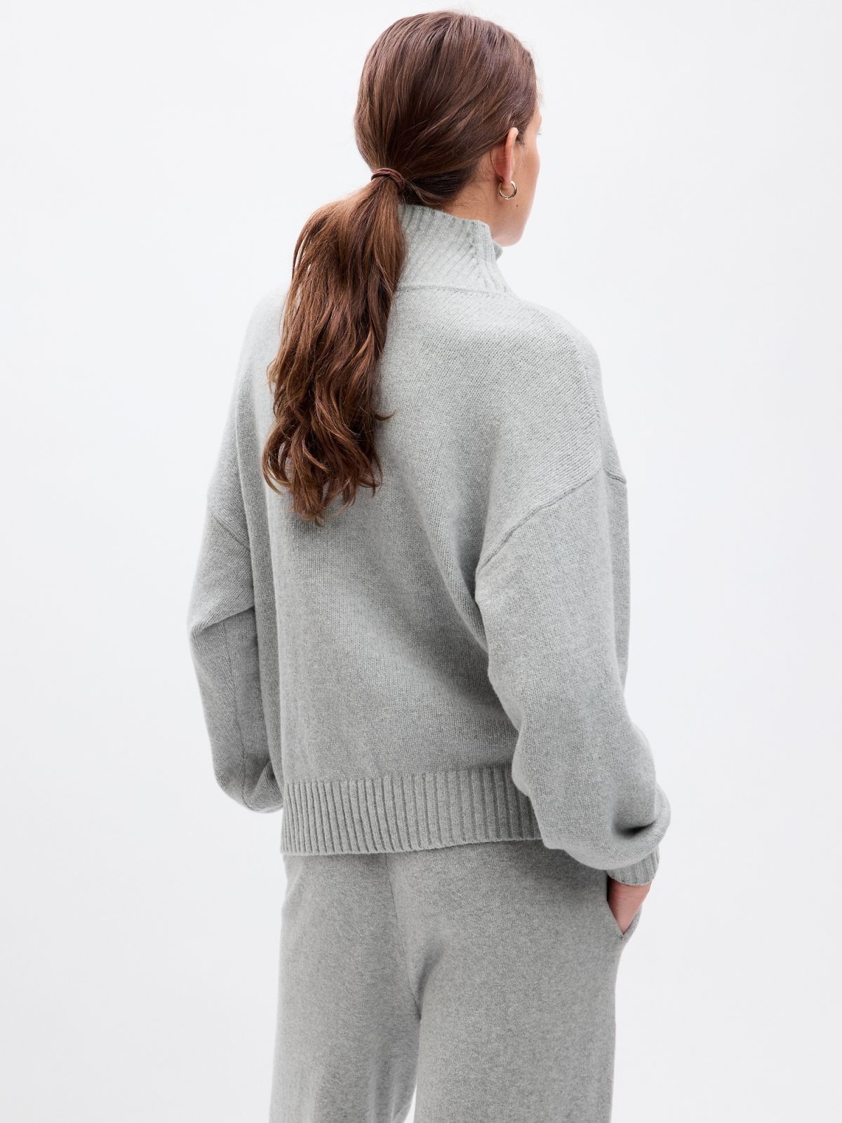 Γκρι CashSoft Mockneck Πουλόβερ-792264002