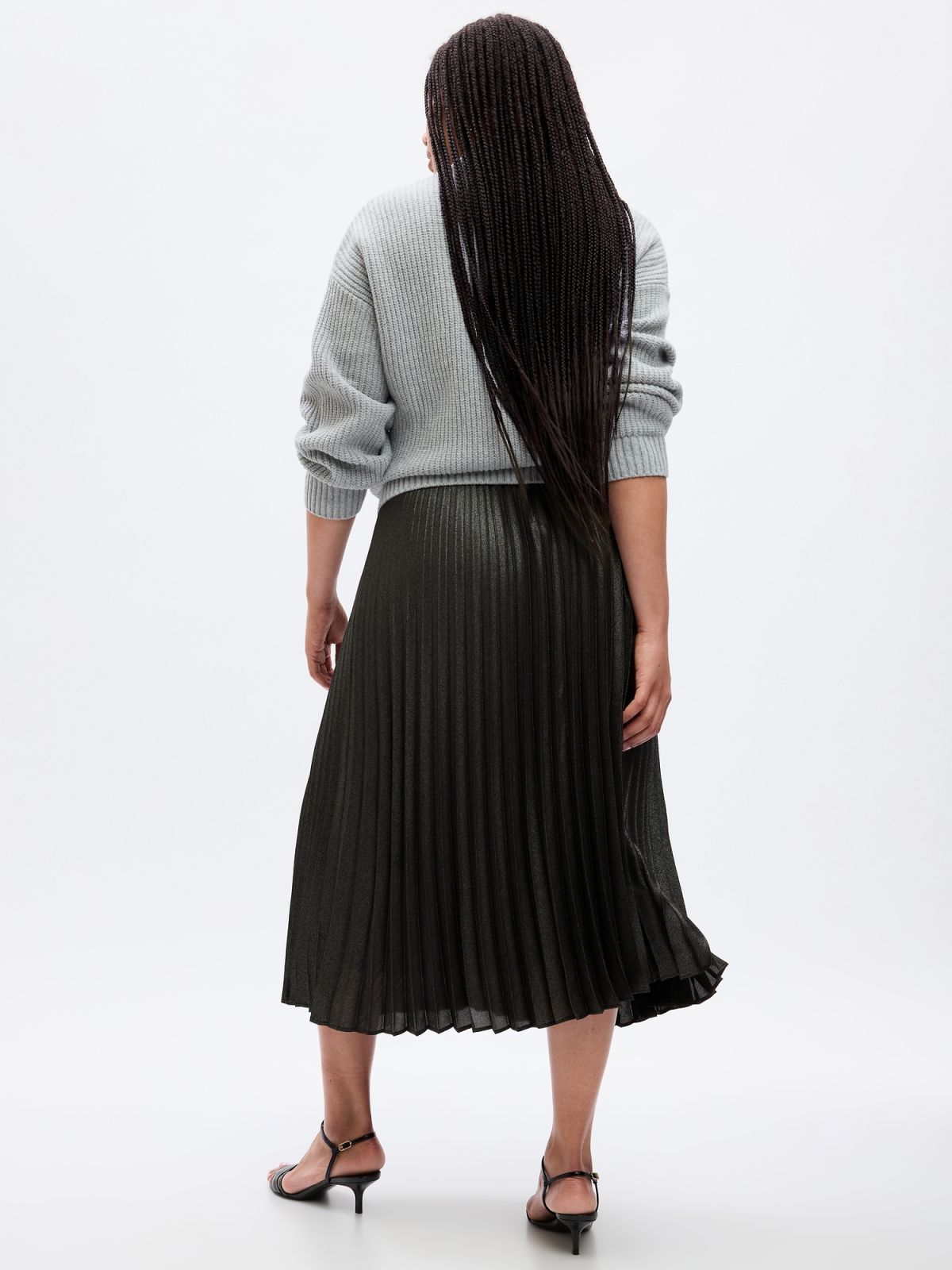 Pleated Metallic Midi Φούστα-816677000