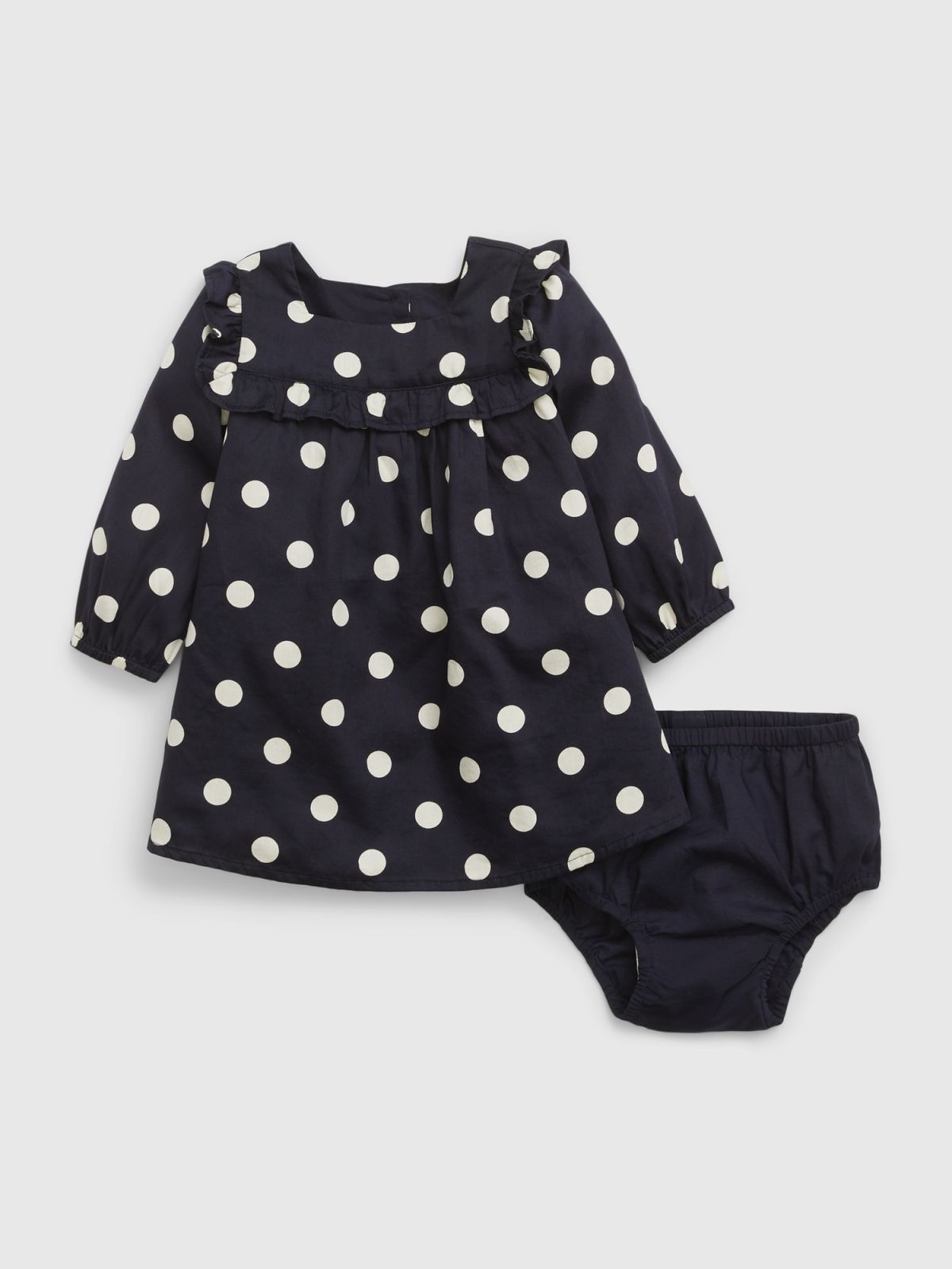 Μπλε Βρεφικό Polka Dot Φόρεμα-828697000