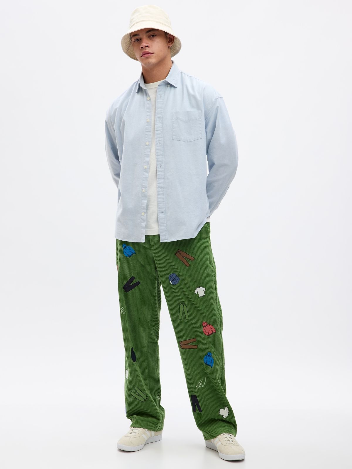 Gap Re-Issue × Sean Wotherspoon Embroidered Corduroy Relaxed Pants-837648000