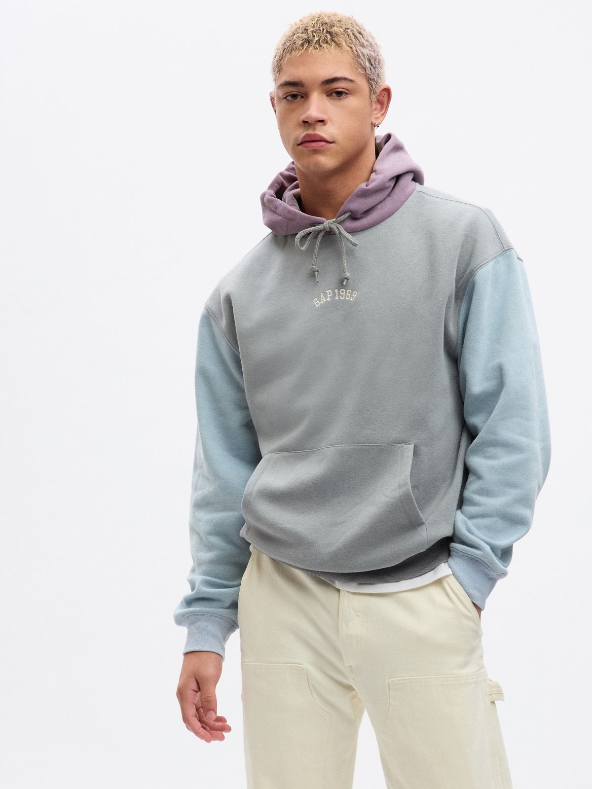 Γκρι Gap Arch Logo Colorblock Φούτερ-829086000