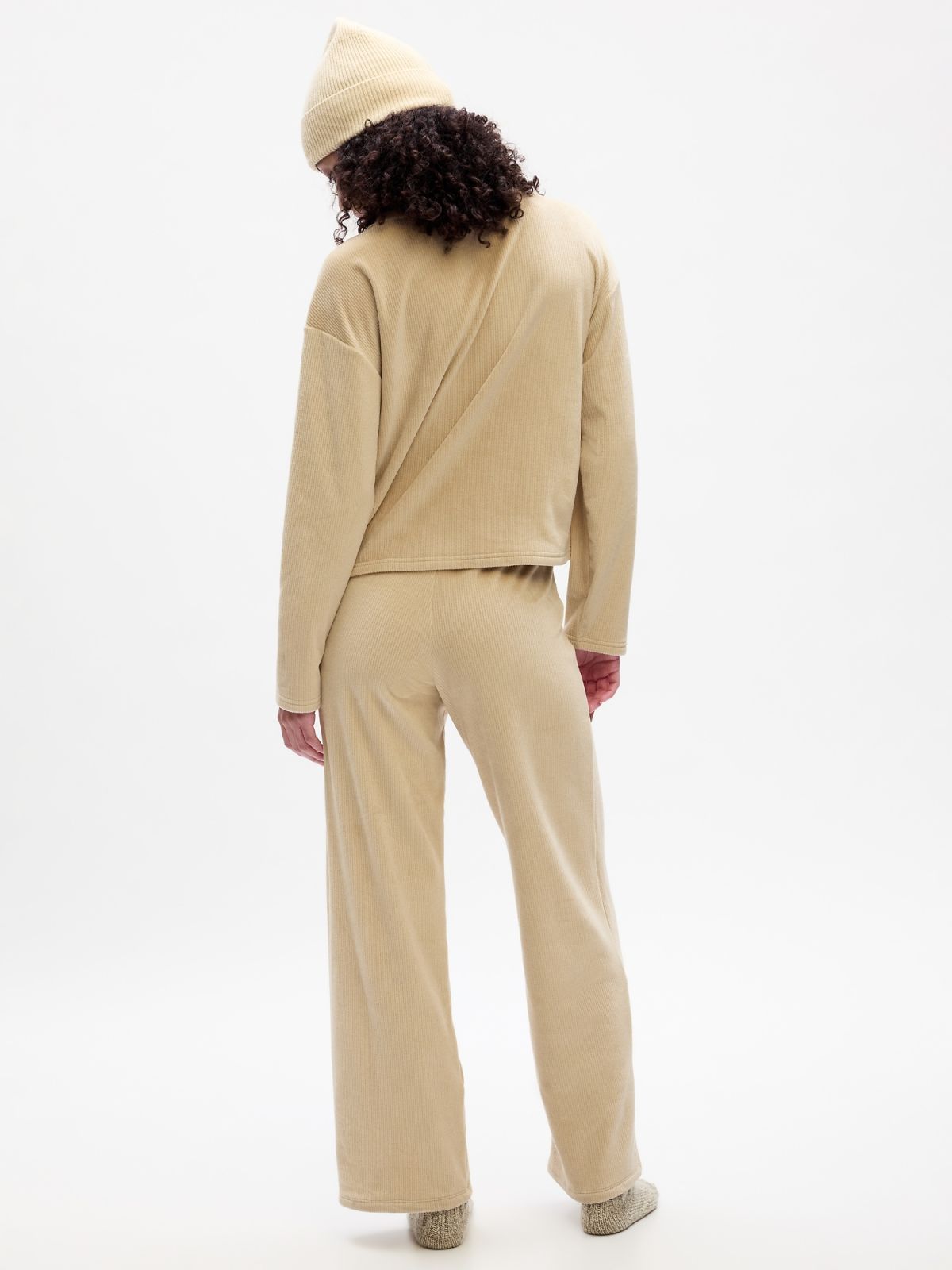 Relaxed Ribbed Velour PJ Pants-830501000