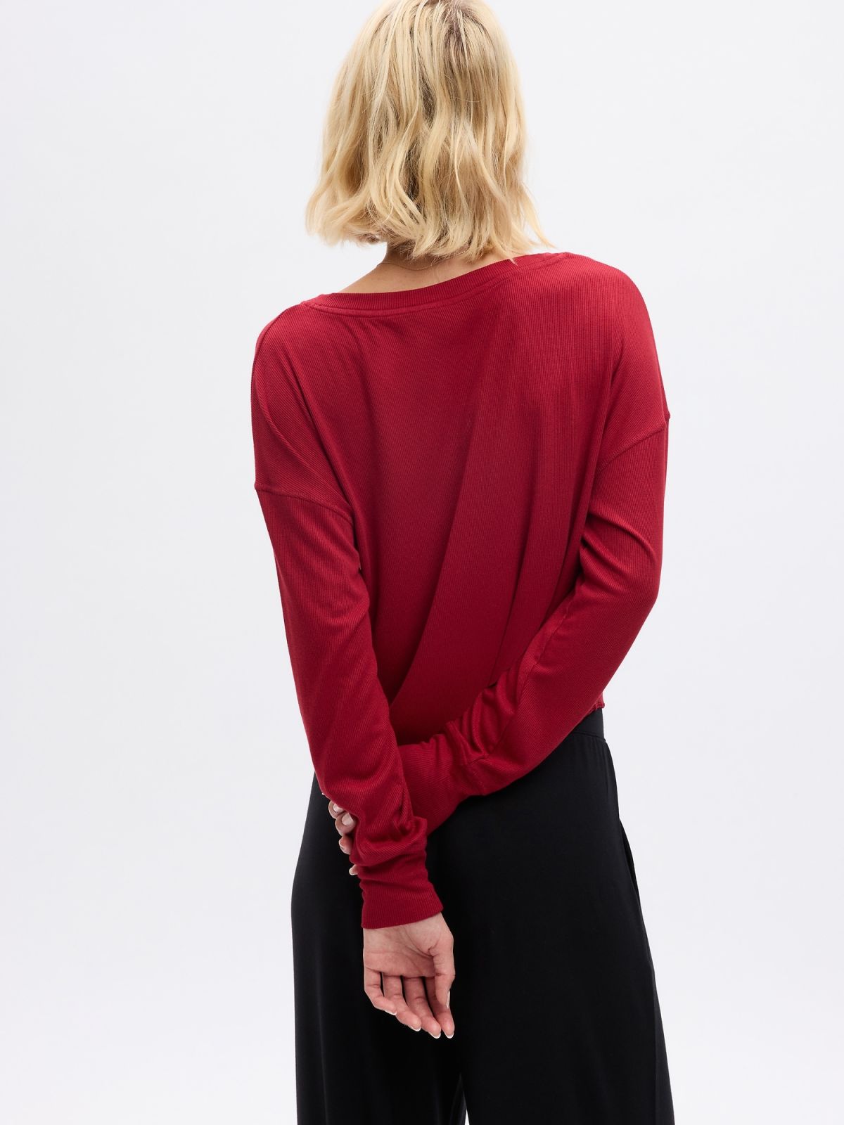 Rib Henley T-Shirt-817153005