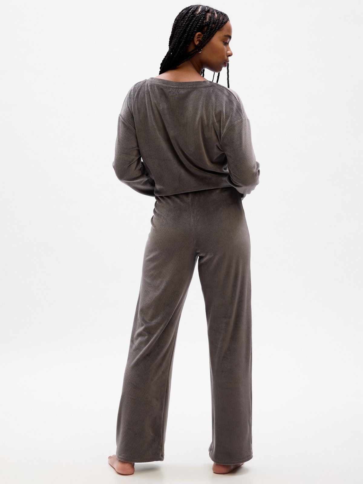 Relaxed Ribbed Velour PJ Pants-830501001
