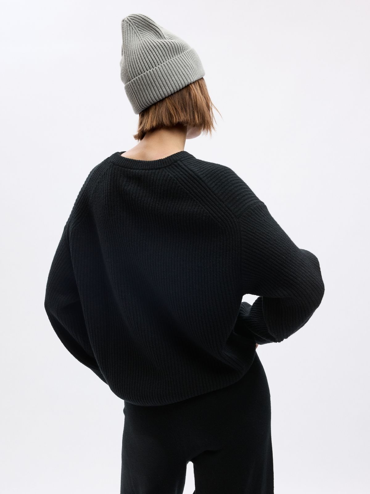 CashSoft Shaker-Stitch Relaxed Sweater-816706000