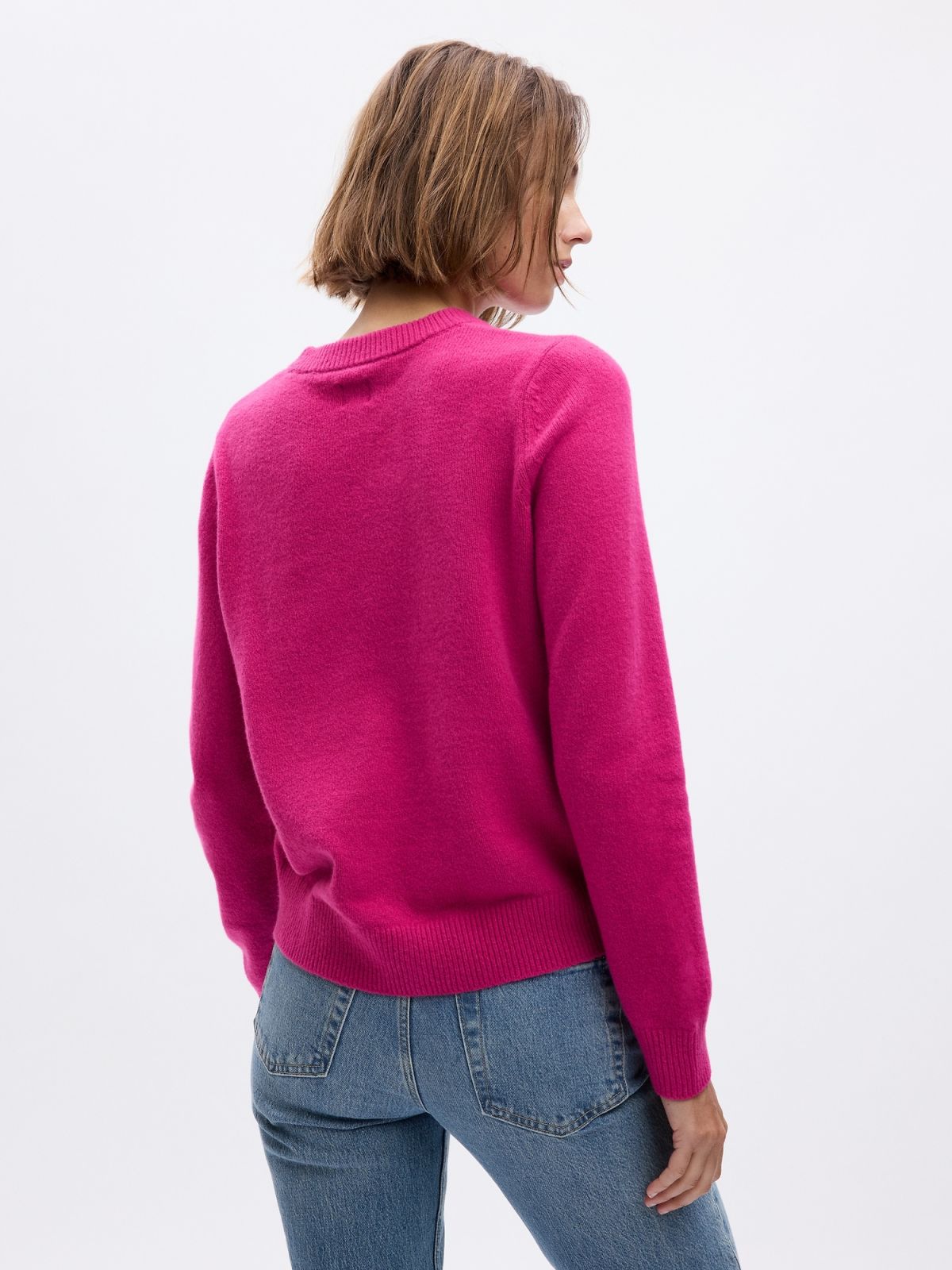 Ροζ CashSoft Crewneck Πουλόβερ-815136006
