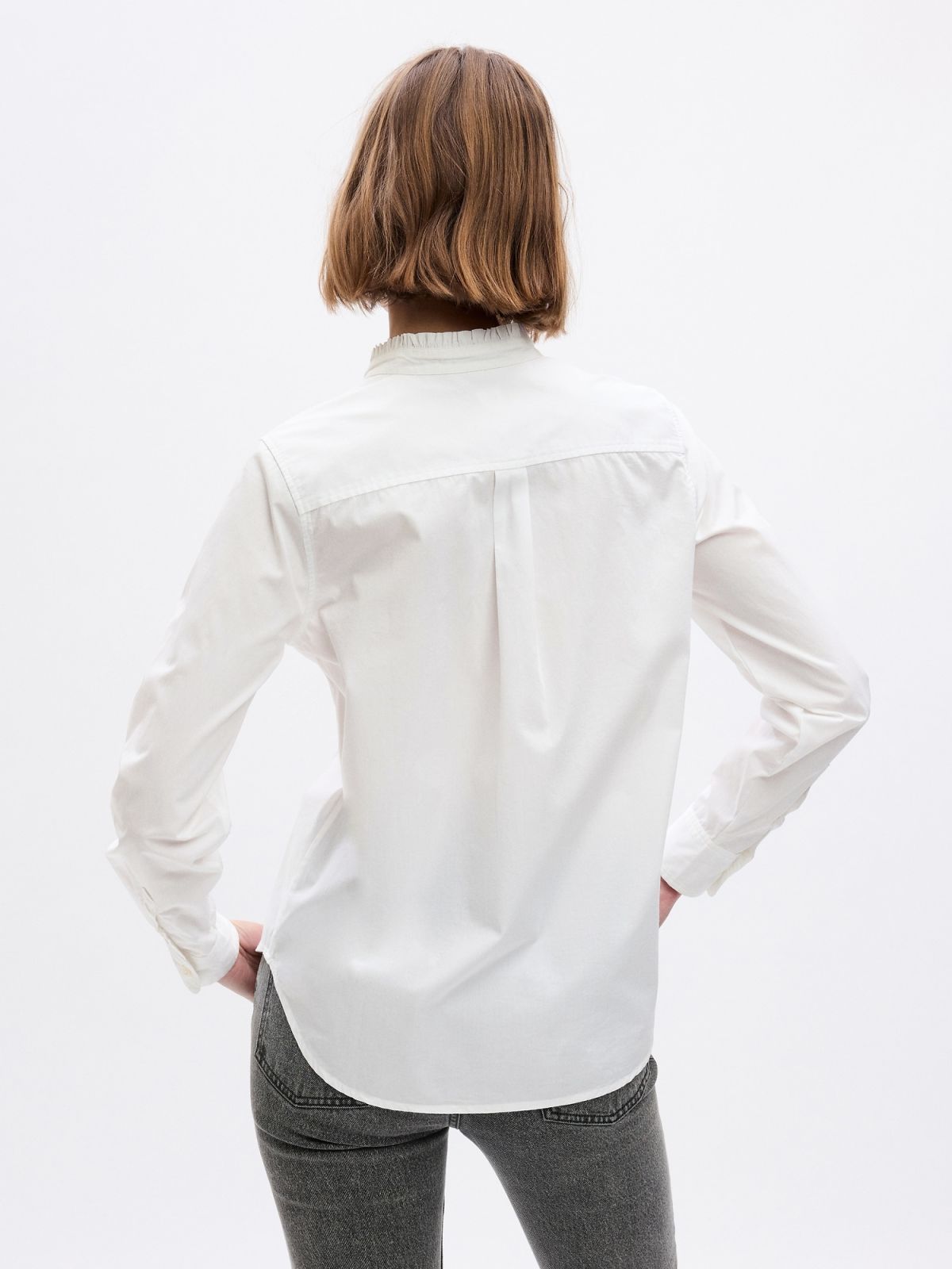 Organic Cotton Jewel Pintuck Shirt-826113001