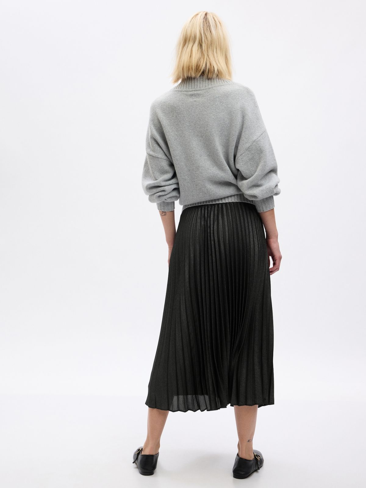Pleated Metallic Midi Φούστα-816677000