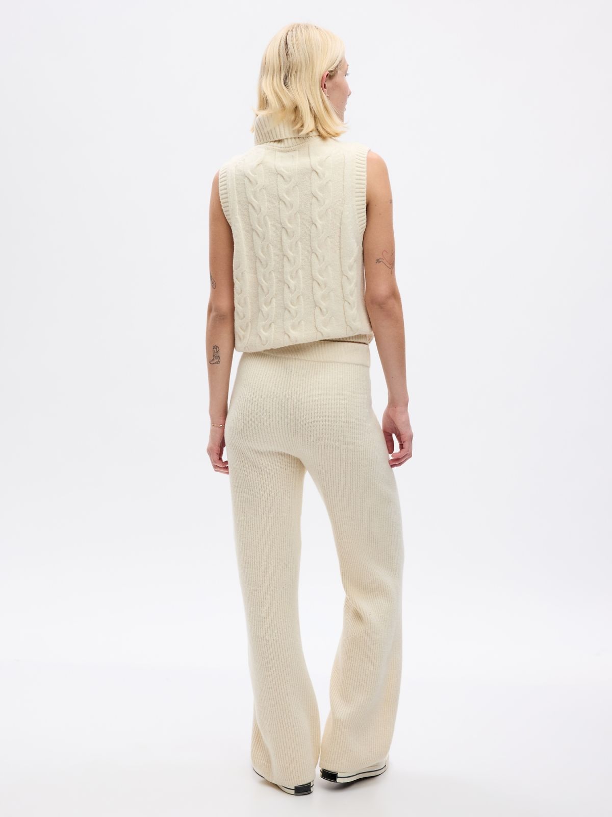 CashSoft Shaker-Stitch Sweater Pants-816705002