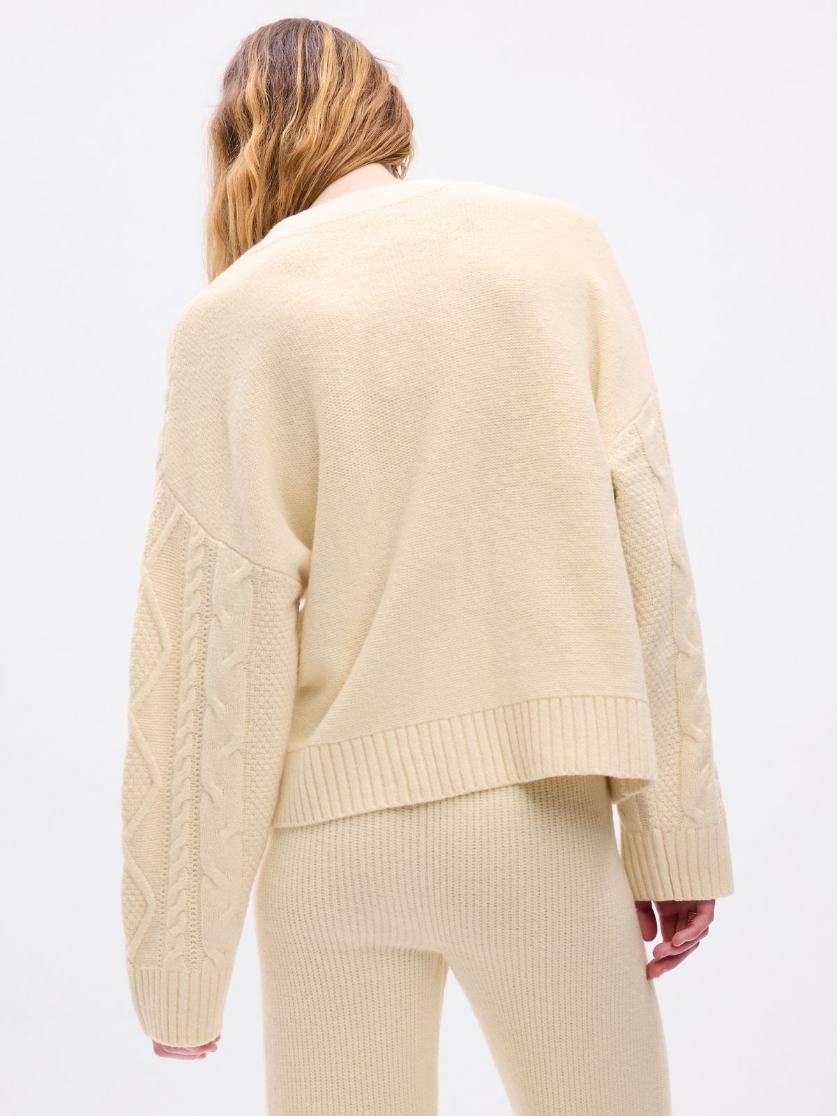 CashSoft Cable-Knit Cardigan-815135001