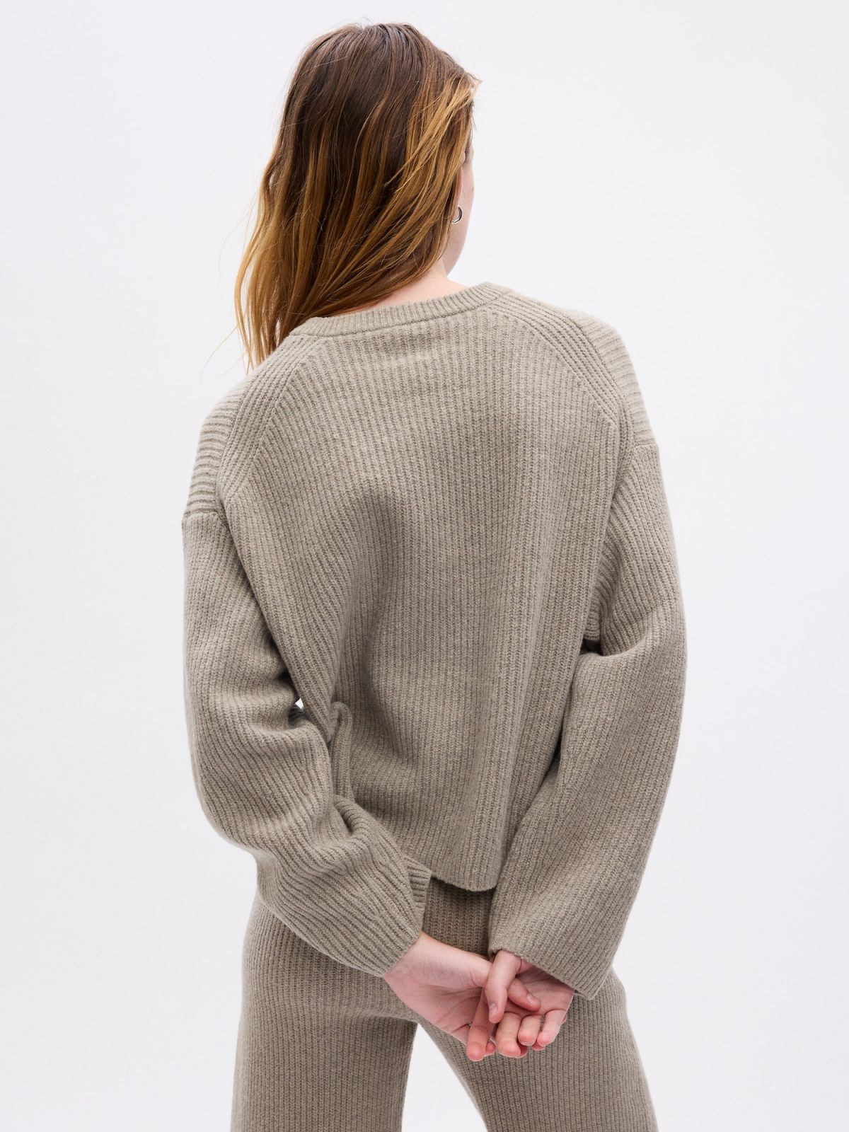 CashSoft Shaker-Stitch Relaxed Sweater-816706003
