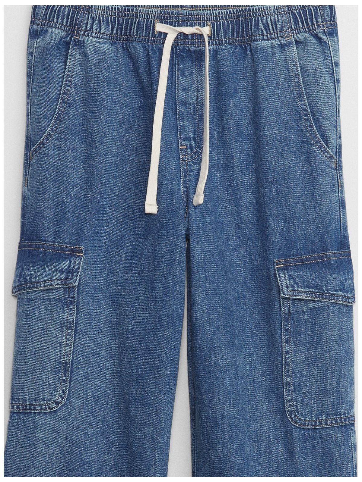 Μπλε High Rise Wide-Leg Pull-On Jean Παντελόνι με Washwell-870134000