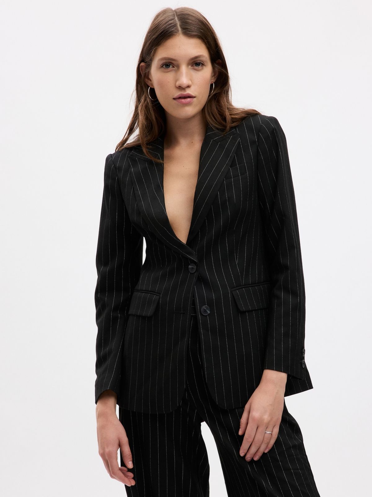 Metallic Stripe Blazer-816680000