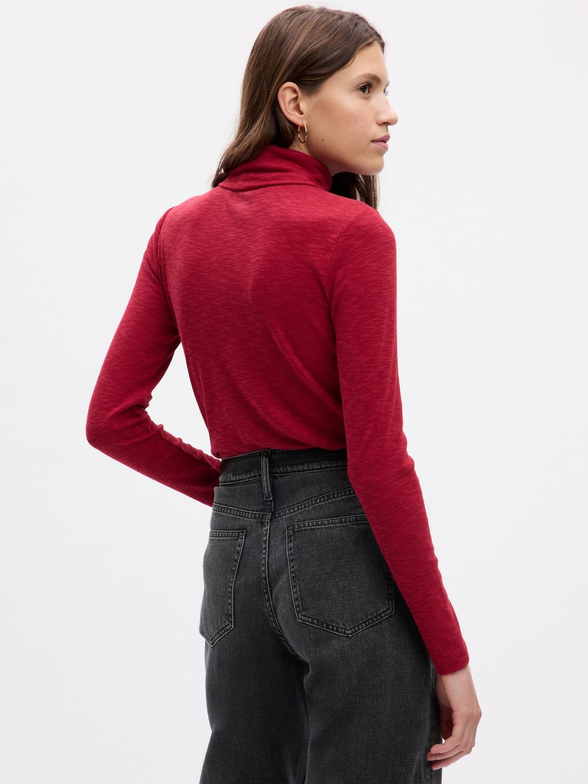 Essential Rib Turtleneck T-Shirt-810808011