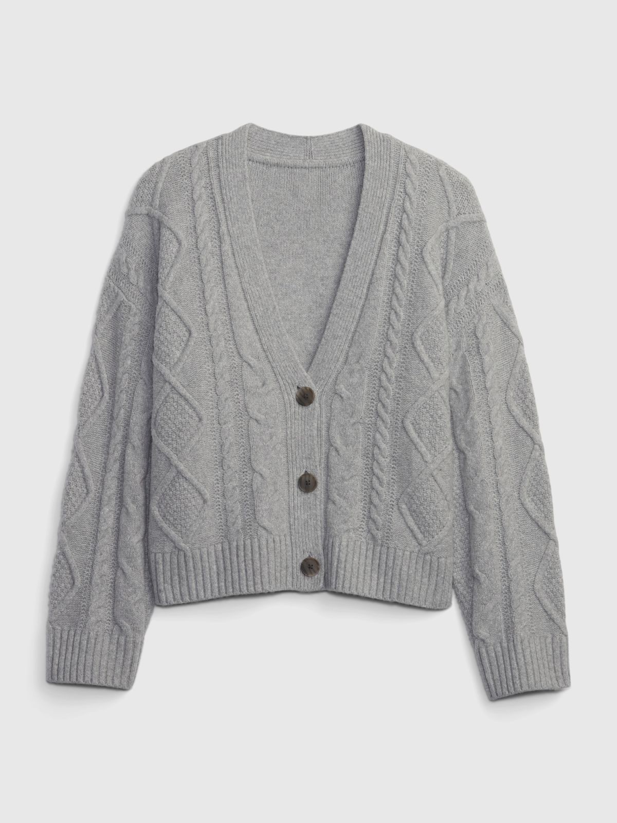 Γκρι CashSoft Cable-Knit Ζακέτα-815135002