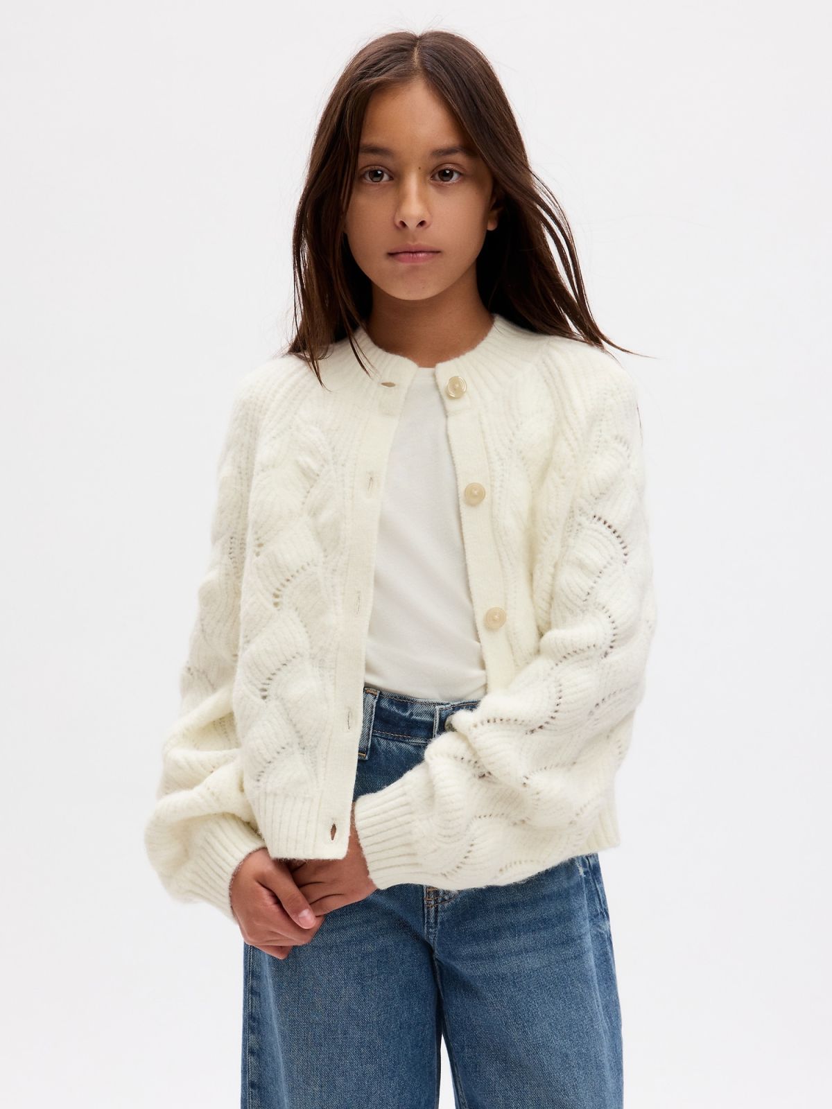 Kids Textured Cardigan-825146000