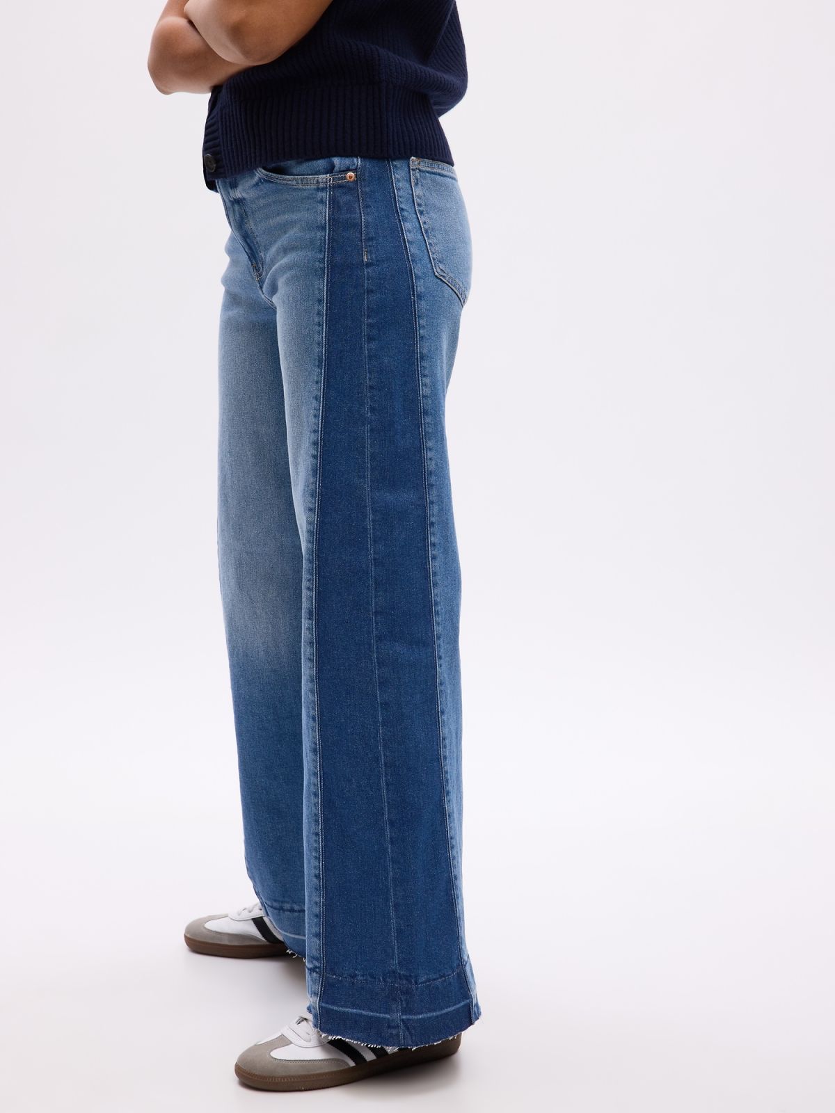 Multi High Rise Stride Wide-Leg Jean Παντελόνι-849194000