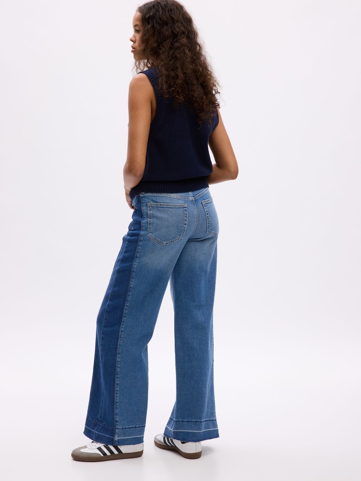 Multi High Rise Stride Wide-Leg Jean Παντελόνι-849194000