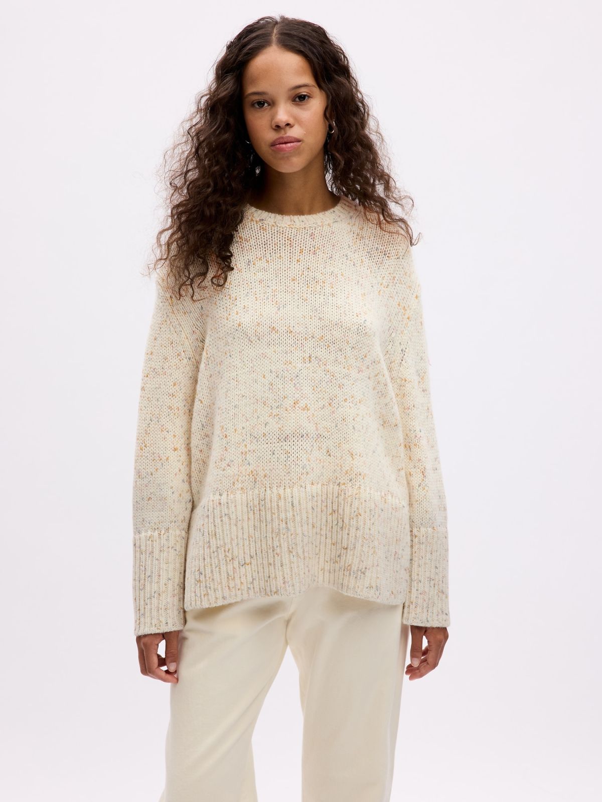 24/7 Split-Hem Confetti Sweater-818988000